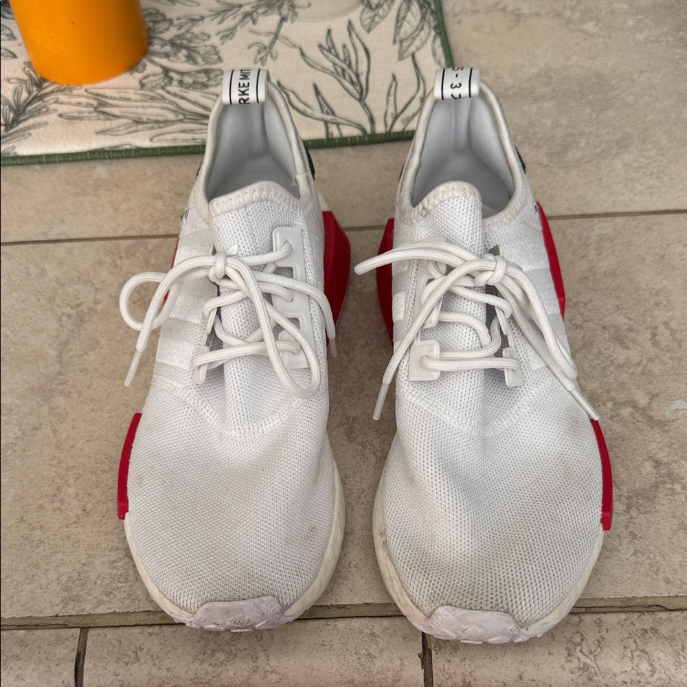 adidas White and Red Athletic Shoes